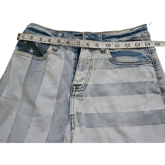 Women’s Boston Proper Stars & Stripes denim shorts size 4 patriotic flag (RN# 12 - Picture 9 of 9